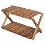 UP-2542 CSクラシックス 木製2段ラック(600） CAPTAIN STAG ラック 木 (CAG)(QBH33)