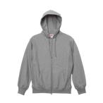 パーカー 無地 ジップアップ アウター 12oz HWスウェットフルジップパーカ ミックスグレー (UNA) (Q41CD)