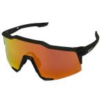 サングラス 100% スピードクラフト サングラス 野球 60007-00008 Speedcraft-Soft Tact Black Hiper Red Multilayer Mirror Lens (IMO) (Q41CD)