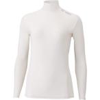 ロングTシャツ レディース アンダーシャツ 長袖 レディース (メール便発送) ウィメンズ ハイネック長袖シャツ ホワイト (YNX) (Q41CD)