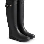 長靴 レディース ロングブーツ レインブーツ レディース WOMENS REFINED TALL EYELET BUCKLE BOOT BLACK  (HUN)