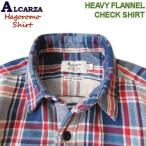 ショッピングネルシャツ ALCARZA【ヘビーフランネルチェックシャツ】羽衣シャツ/ネルシャツ・ワークシャツ　629-00　01）WHITE/BLUE