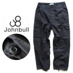 ショッピングジョンブル セール！ジョンブル/JOHNBULL【ポプリンミリタリーカーゴパンツ】ワイドパンツ ファティーグパンツ JM232P18 030/ブラック 30インチ