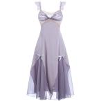 ワンピーパジャマ ネグリジェ レディース キャミソール 薄い レーヨン ガーゼ セクシー 総レース ロング丈 ルームウェア フランス風