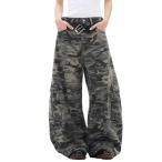 バギージーンズ メンズ デニムパンツ 迷彩柄 ジーンズ カモフラ柄 ブーツカッ トヴィンテージ ウォッシュ 秋冬 Ｇパン S-3XL