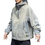  мужской Parker половина Zip капот . боа внешний Denim джинсовый жакет G Jean флис пальто блузон осень-зима надеты теплый retro 