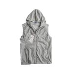 チョッキ メッシュ ベスト フード付き メンズ 重ね着 薄手 開襟シャツ ジップアップ カジュアル 春夏 ファスナポケット コート 軽量