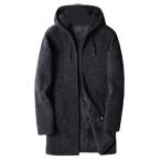  мужской кардиган длинный длина Zip выше Parker обратная сторона ворсистый толстый теплый перо ткань внешний свитер cut and sewn вязаный пальто осень-зима весна 