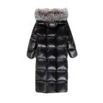 軽量 ロング ダウンコート レディース 光沢 撥水 ベンチコート アウター 膝下 ファッション aライン エナメル 着痩せ 撥水 秋 冬