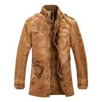  кожаный жакет обратная сторона ворсистый мужской PU кожа Jean Vintage отложной воротник тонкий байкерская куртка ремень имеется мотоцикл осень-зима весна зима предмет 