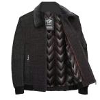 la автомобиль пальто обратная сторона ворсистый sinia джентльмен мужской твид жакет осень-зима melt n пальто большой размер L-4XL отложной воротник пожилые люди толстый 