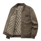  с хлопком жакет мужской вельвет жакет джемпер осень-зима свободно Bick карман японский стиль модный стеганое полотно с хлопком . защита от ветра холод 