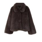 レディース ファージャケット ショート丈 毛皮コート フェイクファー アウター 防寒 厚い ふわふわ モコモコ ブルゾン ラペル 春秋冬