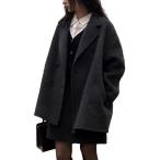  женский Пальто Честерфилд la автомобиль пальто la автомобиль костюм средний длина body type покрытие свободно casual одежда внешний жакет осень-зима . примерно 