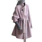  шерстяное пальто фиолетовый цвет серия средний длина длинный длина la автомобиль пальто женский жакет Пальто Честерфилд тренчкот осень-зима длинный рукав внешний 