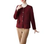  пальто жакет женский средний год пожилые люди длинный рукав большой размер короткий внешний кнопка мягкий теплый tops весна осень-зима одежда работа место 