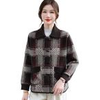  жакет женский пальто в клетку длинный рукав короткий стильный с карманом внешний tops casual теплый . способ .