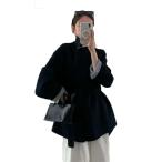  шерсть Пальто Честерфилд женский длинный жакет 2 цвет черный зеленый серый с высоким воротником ремень внешний casual Корея способ 