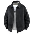 PU кожа жакет 11XL складывать воротник кожаная куртка мужской осень-зима джентльмен отложной воротник Zip выше обратная сторона боа внешний простой одноцветный casual 