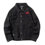  боа жакет блузон мужской Denim черный складывать воротник надеты .. casual карман толстый флис боа теплоизоляция удобный .... посещение школы 