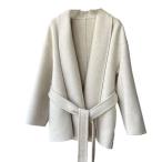  шерстяное пальто женский шерсть жакет ремень имеется A линия свободно внешний casual Trend мода Корея способ теплый 