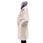 レディース 毛皮コート フェイクファー ボアジャケット アウター フード付き 防寒 厚手 ふわもこ ブルゾン ロング丈 おしゃれ 秋 冬服