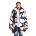  женский меховое пальто искусственный мех боа жакет половина длина внешний защищающий от холода толстый mo Como ko блузон свободно модный elegant 