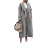  Пальто Честерфилд la автомобиль пальто длинное пальто женский серый хаки S-3XL лодыжка длина свободно большой размер внешний осень-зима 