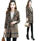 la автомобиль пальто женский Пальто Честерфилд длинный жакет в клетку большой размер осень-зима одежда casual надеты .. свободно верхняя одежда тонкий 