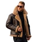  боа жакет мужской искусственный мутон пальто замша мех цельный B3 мотоцикл жакет длинный рукав обратная сторона боа защищающий от холода . способ простой толстый punk способ 