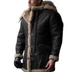  мутоновое пальто мужской искусственный мутон B3 кожа жакет длинный рукав кнопка тип мех цельный защищающий от холода . способ простой обратная сторона боа ходить на работу Rider's 