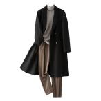 100 шерстяное пальто мужской Пальто Честерфилд двойной breast одноцветный la автомобиль бизнес зима одежда duster большой размер . защита от ветра холод Classic 