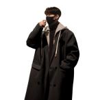  Пальто Честерфилд мужской la автомобиль жакет с капюшоном . тренчкот зима одежда двойной breast свободно . защита от ветра холод шерсть взрослый удобный 