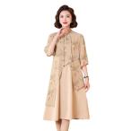 sinia мода цветочный принт One-piece 7 минут рукав длинный One-piece платье женский .. Chan вырез лодочкой весна лето надеты водонепроницаемый . пот ....