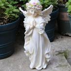 置物 雑貨 天使 ガーデニング置物 アンティーク調 ガーデンオーナメント 樹脂材質 F エンジェル ガーデン 庭 屋外 玄関 出窓 階段