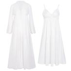 2着セット ネグリジェ カーディガン 姫系 宮廷風 ナイトガウン ワンピー パジャマ レース キャミソール ナイトウェア パッド付き