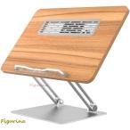 ノートパソコンスタンド 放熱用ファン付き おりたたみ パソコンス タンド 木製 角度は180°調節 パソコンスタンド 卓上 軽量 スタンド