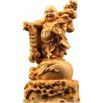 ショッピング仏像 仏像 木彫り 布袋様 置物 ツゲ製高級木彫り 金運 お守り(Size:高さ14.5cm)