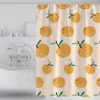  душ занавески orange leaf цветочный принт симпатичный водонепроницаемый крюк автобус занавески ванна занавески .. нет толстый перегородка занавески 180cm длина 