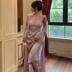 ネグリジェ バッド入り 2点セット カーディガン セクシー セクシー レース ルームウェア ワンピーパジャマ レディース レーヨンサテン