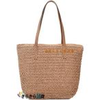 ショッピングストローバッグ レディース ハンドバッグ ストローバッグ かごバッグ 手持ち ゆったり 手編み 編みバック 夏バッグ おしゃれ 内布付き 旅行用 軽量