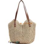 ストローバッグ 草編みバッグ ハワイ麦わら手編み かごバッグ 夏バッグ おしゃれ 手提げ ビーチバッグ レディース ボヘミア