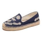  плоская обувь Loafer вышивка женский jute низ туфли без застежки весна лето осень цветочный принт хлопок лен большой размер предотвращение скольжения усталость нет удобный "дышит" 