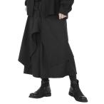 ショッピングガウチョ ワイドパンツ メンズ ジョガーパンツ 袴パンツ モード系 ゆったり ガウチョパンツ ルーズワイド 原宿 綿混紡 ウエストゴム紐 ずぼん