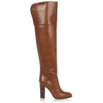 ショッピングニーハイ ニーハイブーツ ロングブーツ ハイヒール レディース ゆったり 22-28cm 太め筒囲 秋冬 落ちない 脱げない PUレザー 長ブーツ