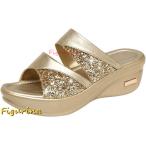 ウエッジソール 靴 軽量 厚底 サンダル レディース 夏 キラキラ スパンコール スリッパ サンダル おしゃれ 美脚 ミュール ウェッジ