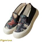  плоская обувь женский туфли без застежки Flat цветочный принт парусина брезент мама обувь . скользить casual цветочный принт удобный "дышит" прекрасный ножек весна лето 