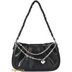 ショッピングミニマリスト ショルダーバッグ ハンドバッグ ポーチ ミニマリスト プリーツ チェーン チャーム パーティー ドレス 高見え 小さめ 軽量 PUレザー