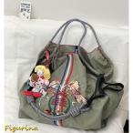 刺繍 ショッピングバッグ エコバッグ レディース刺繍ショルダーバッグ 学生ショルダーバッグ ナイロンバッグ 再利用可能 折りたたみ可能