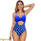 ショッピングビーチウェア 水着 レディース モノキニ ビーチウェア 花柄 ワンピース オールインワン Vネック フロントカット セクシー バッククロス ハイレグ